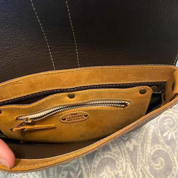 COPY - Authentic handmade leather purse crossbody style - Picture 3 of 6